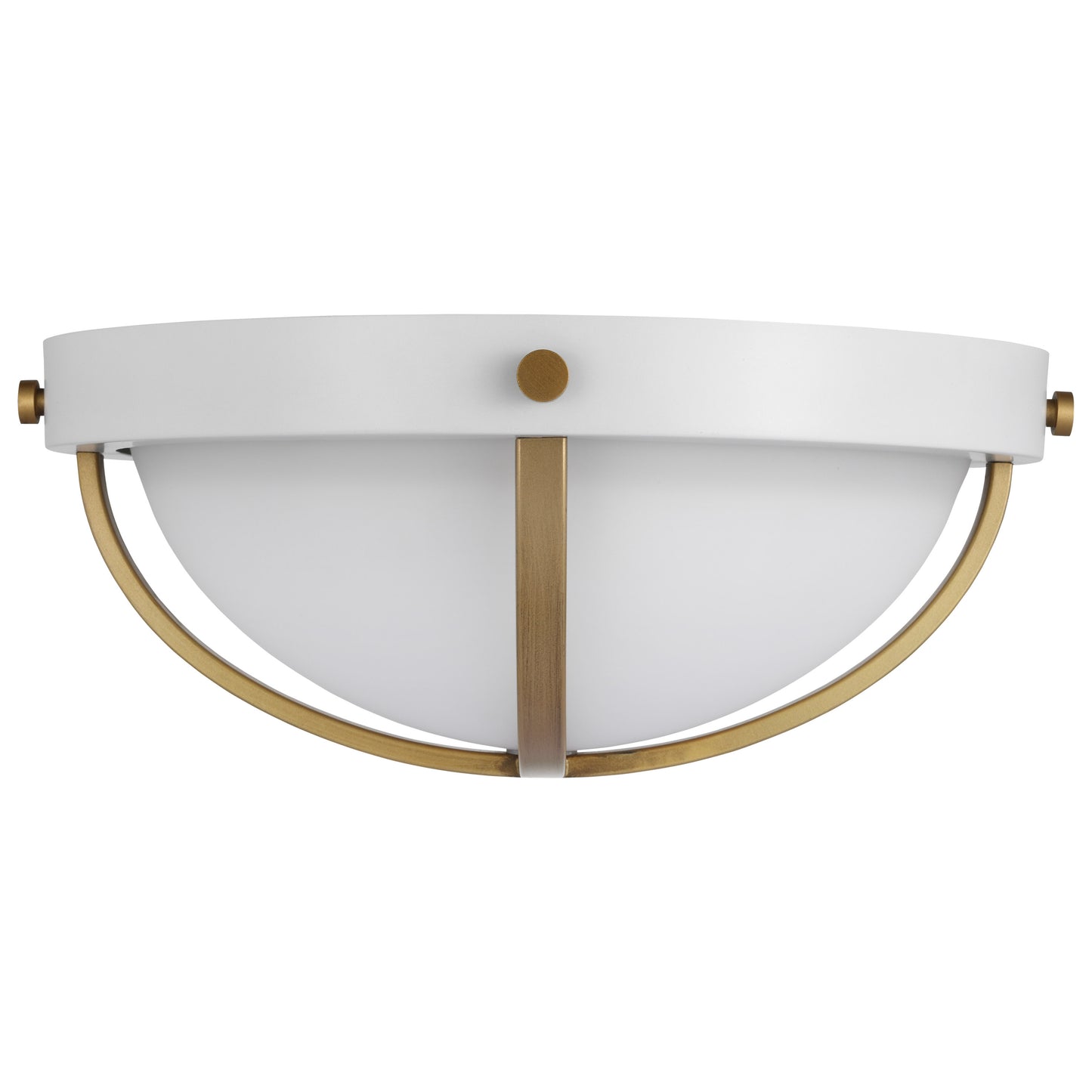 Lincoln - 2 Light Large Flush Mount - 60W - Matte White - White Opal Glass