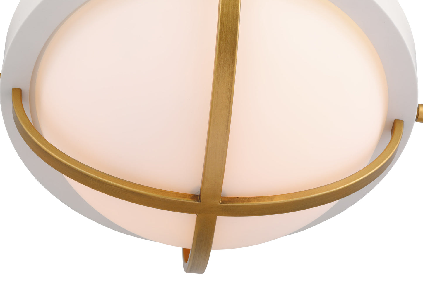 Lincoln - 2 Light Large Flush Mount - 60W - Matte White - White Opal Glass