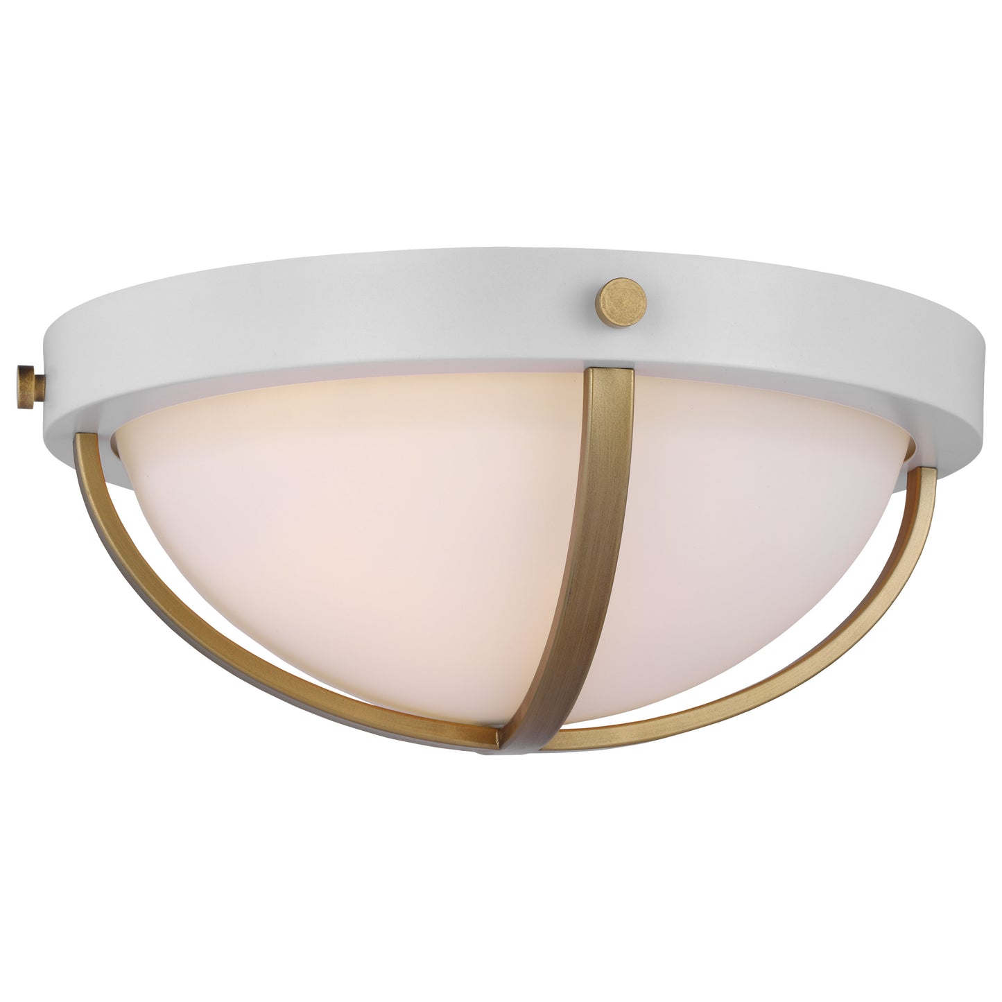Lincoln - 2 Light Large Flush Mount - 60W - Matte White - White Opal Glass