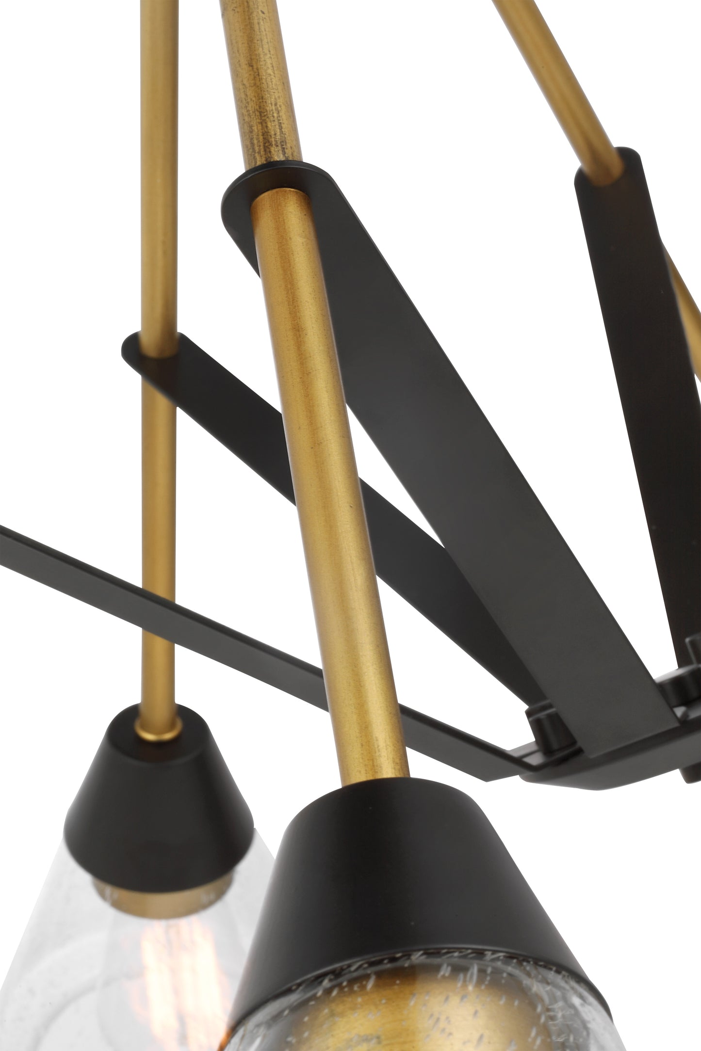 Starlight - 8 Light Chandelier - Medium Base - 60 Watt - Matte Black Finish - Clear Seeded Glass