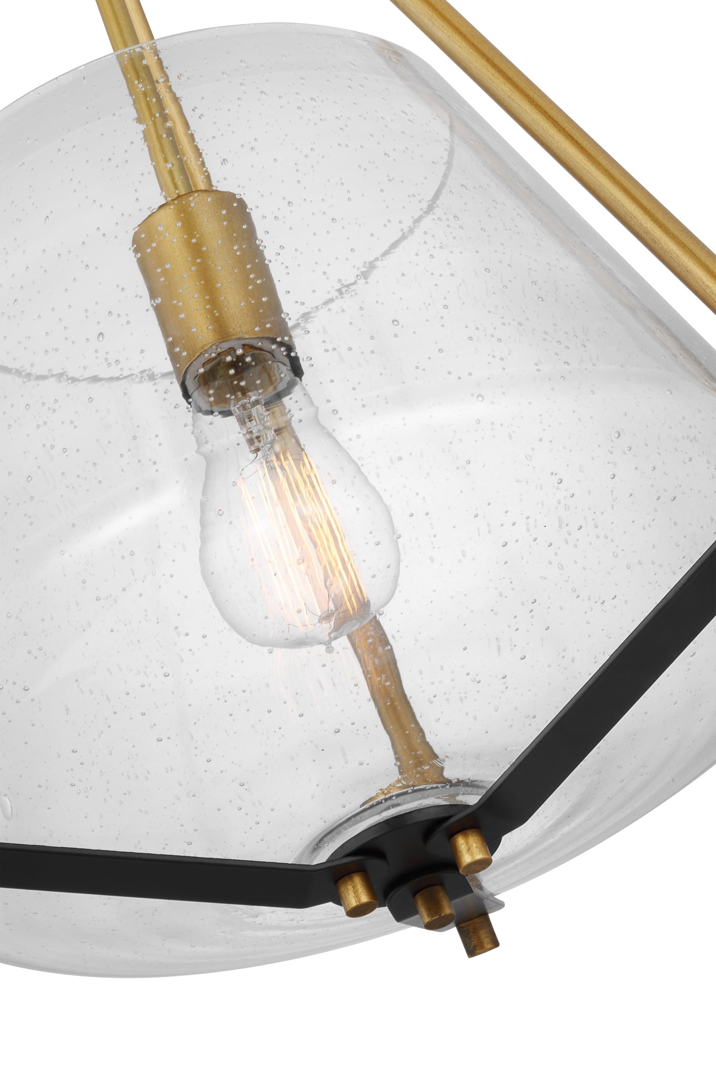 Starlight - 1 Light Foyer Pendant - Medium Base - 60 Watt - Matte Black Finish: Clear Seeded Glass