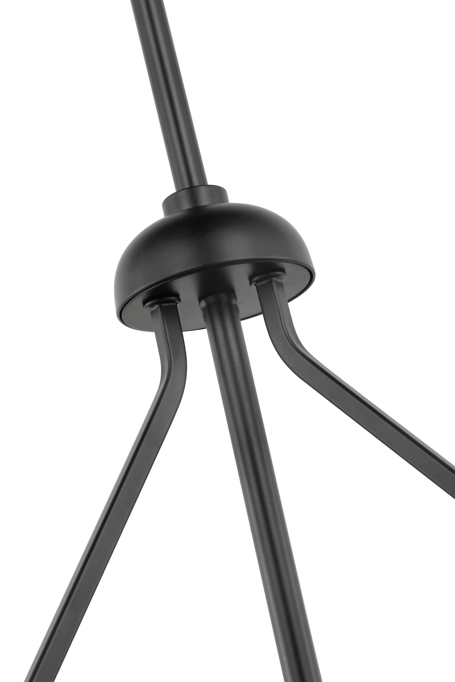 Halter - 4 Light Pendant - Medium Base - 60 Watt - Matte Black Finish - Natural Brass Metal Shade