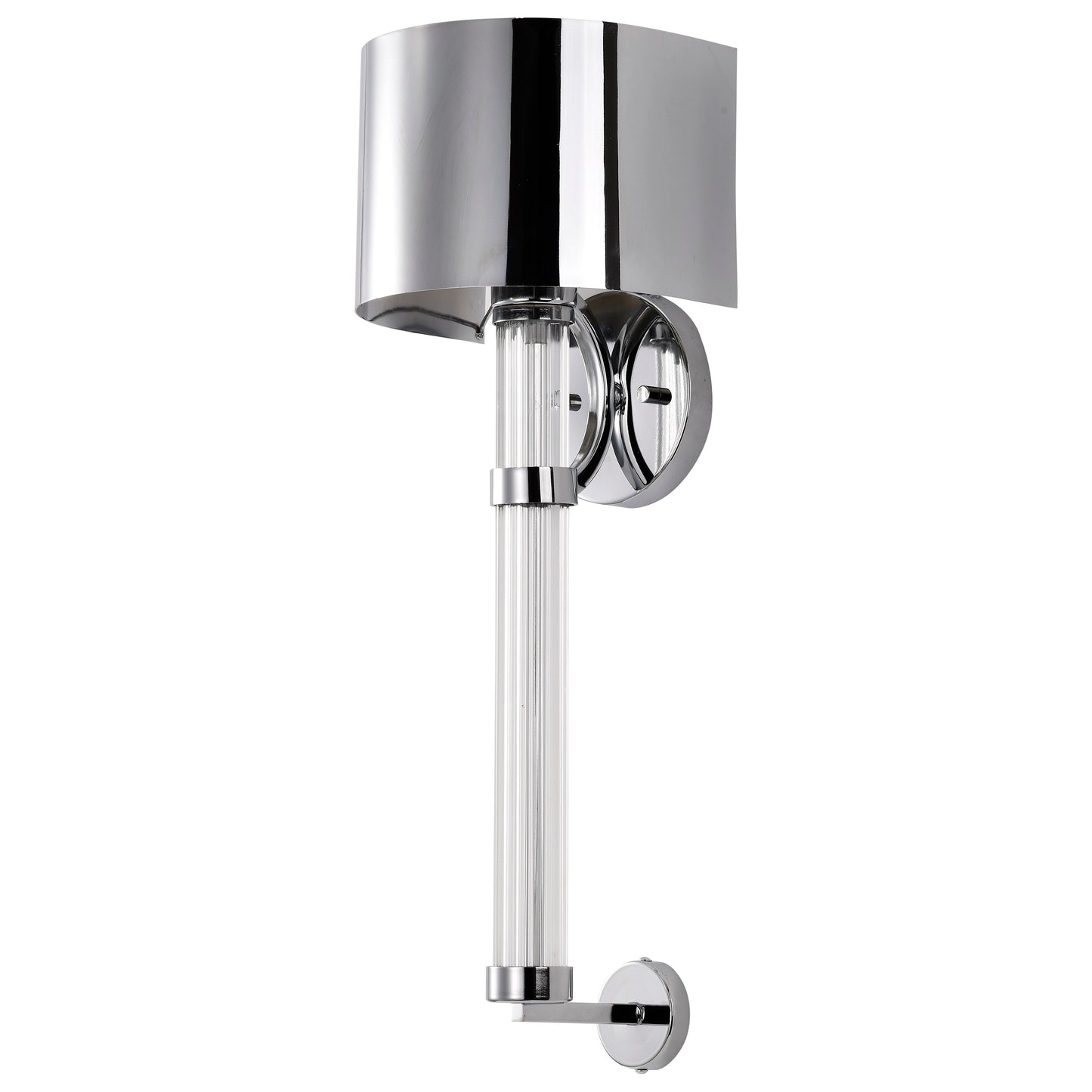 Teagon 1 Light Wall Sconce; Polished Nickel Finish; Metal Shade