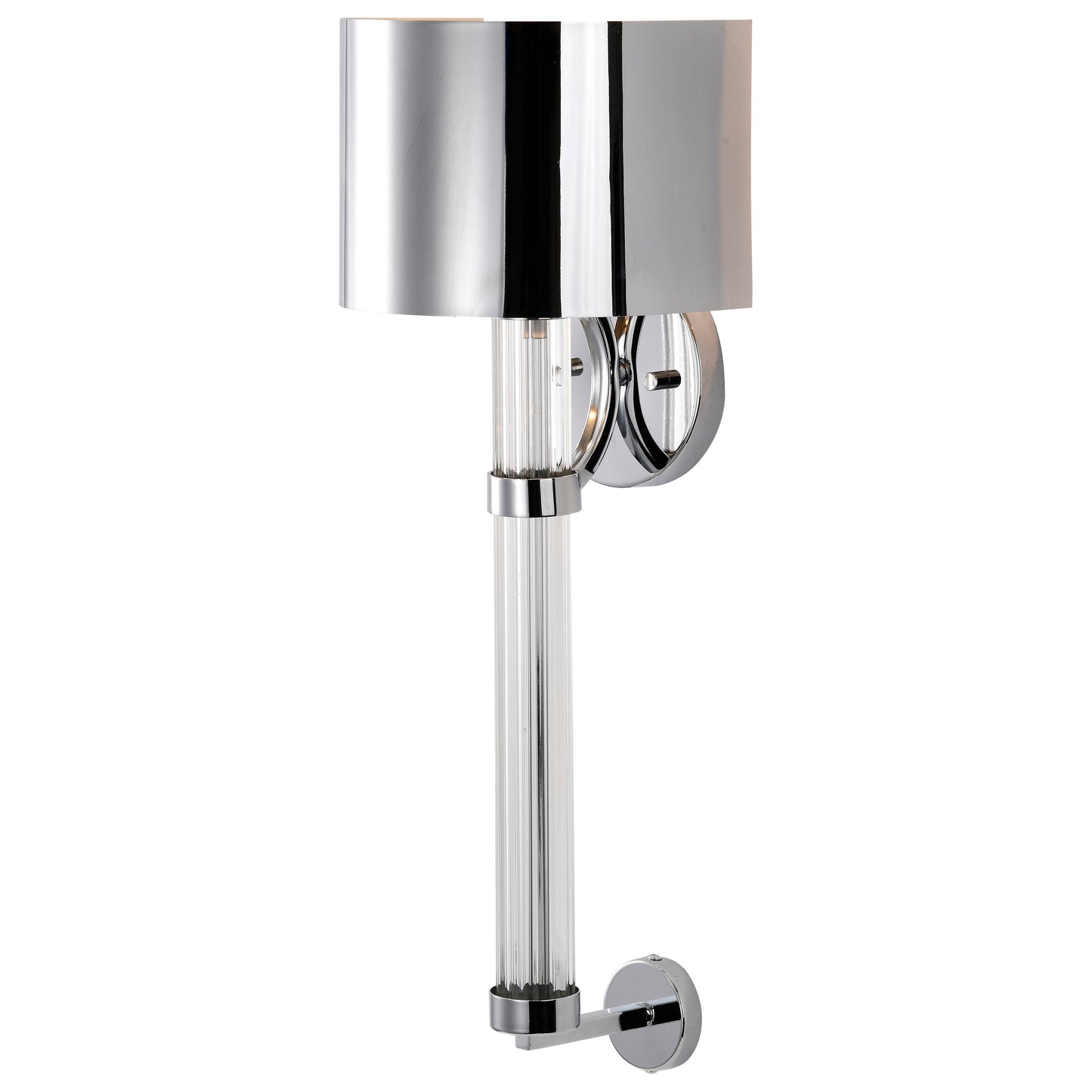 Teagon 1 Light Wall Sconce; Polished Nickel Finish; Metal Shade