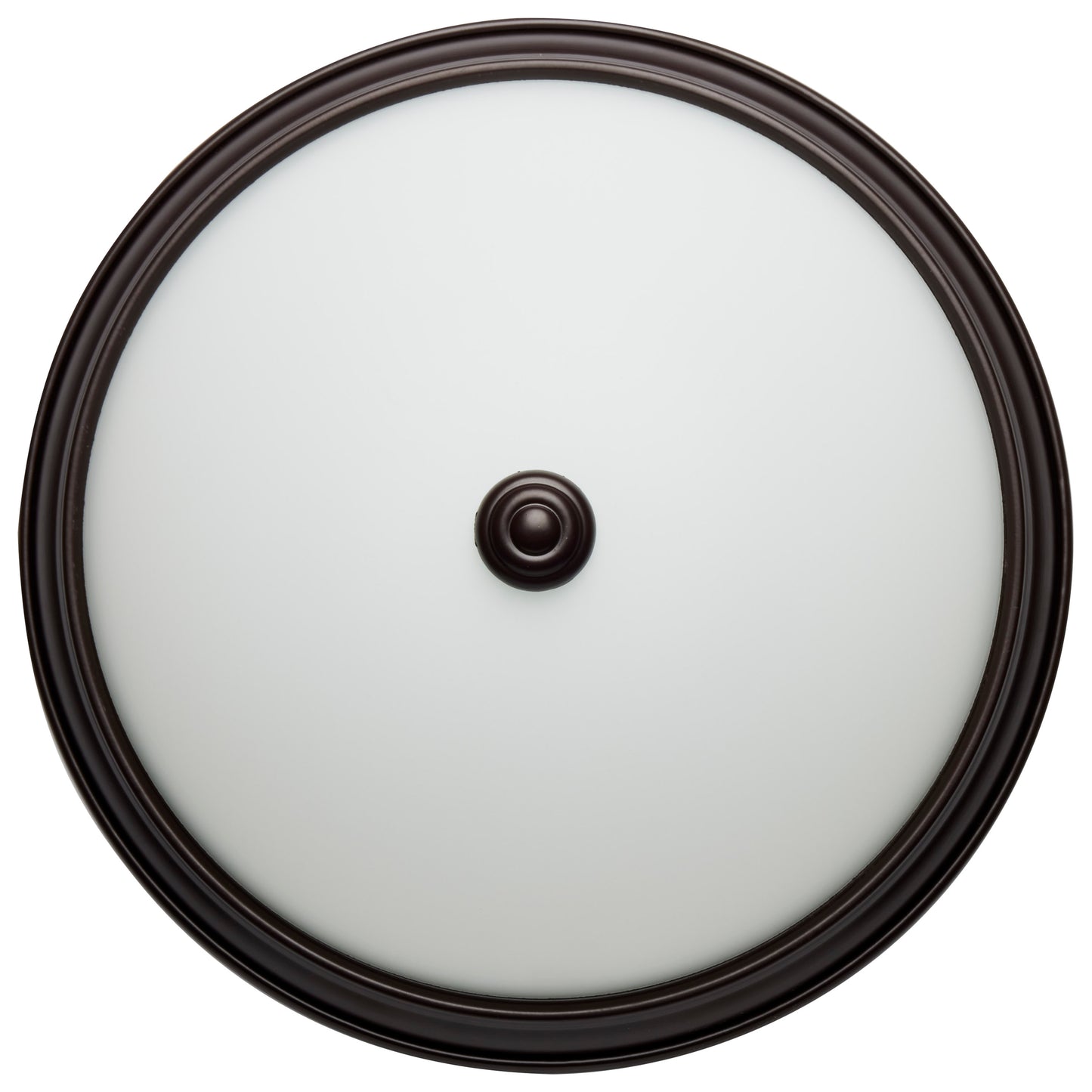 11" LED Flush Dome Fixture; Mahogany Bronze Finish with Frosted Glass