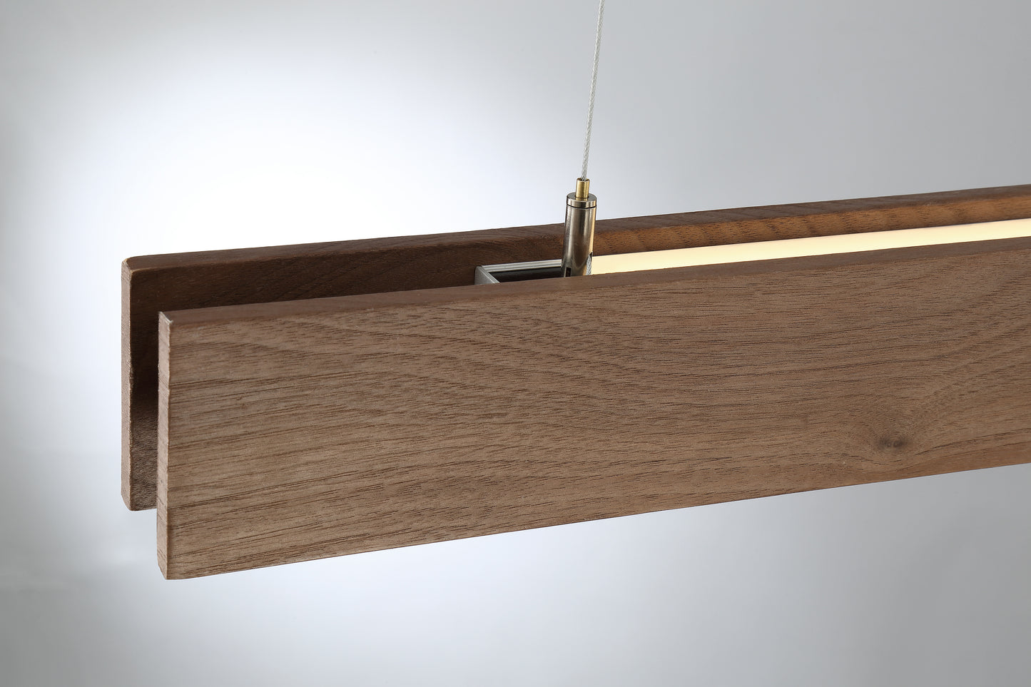 Task - LED Wood Linear Pendant with Sensor - Wood Finish