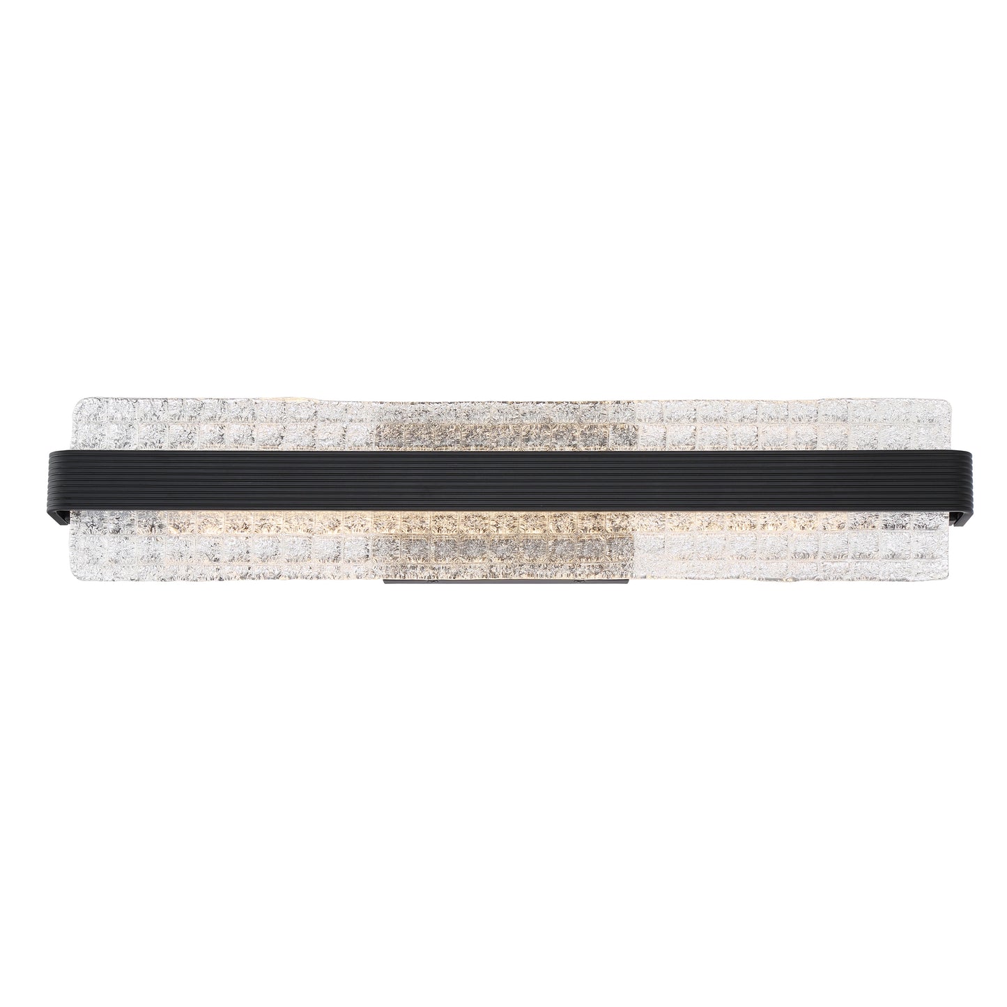 Ceres - 24" LED Vanity in Matte Black Finish - Ice Cube Glass
