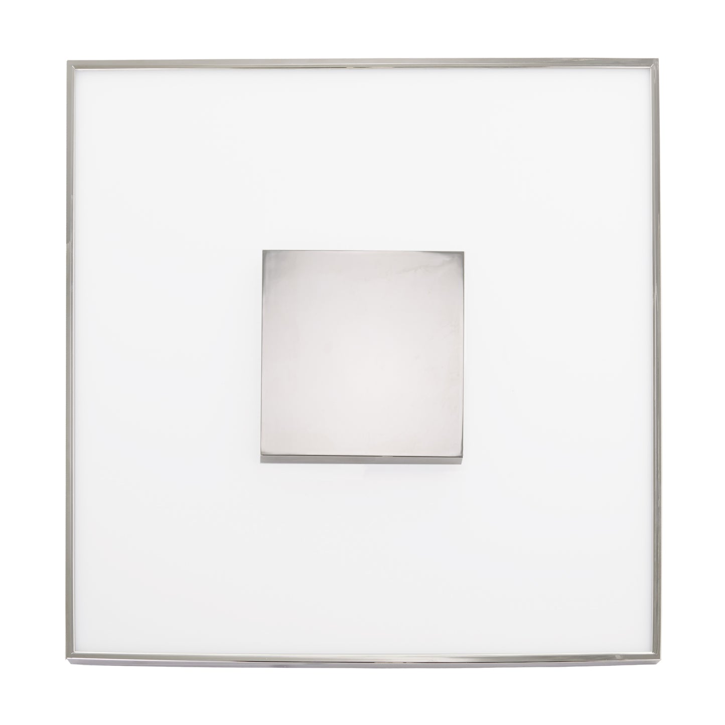 26W; 13" Flush Mount LED Fixture; Square Shape; Polished Nickel Finish