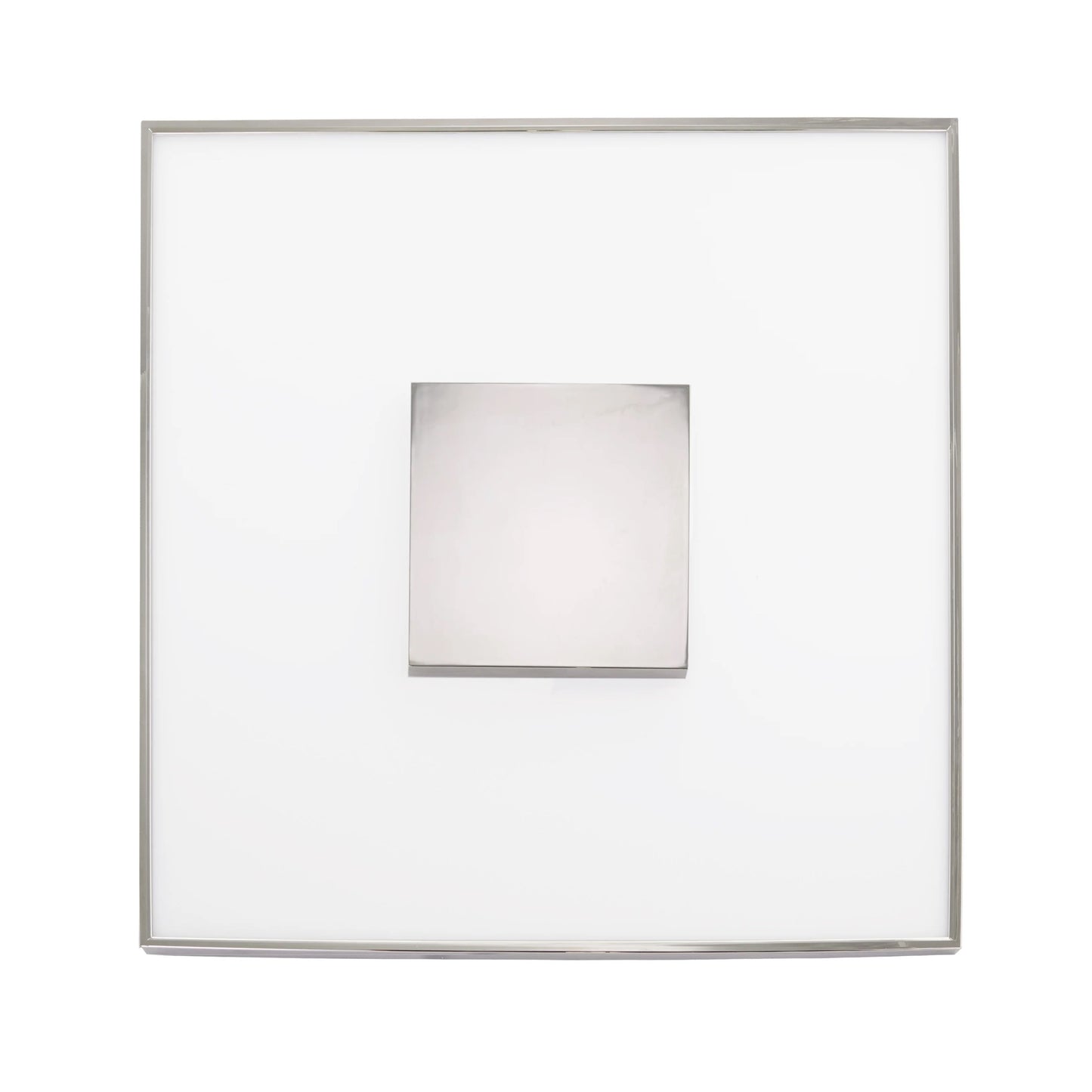 31.5W; 17" Flush Mount LED Fixture; Square Shape; Polished Nickel Finish
