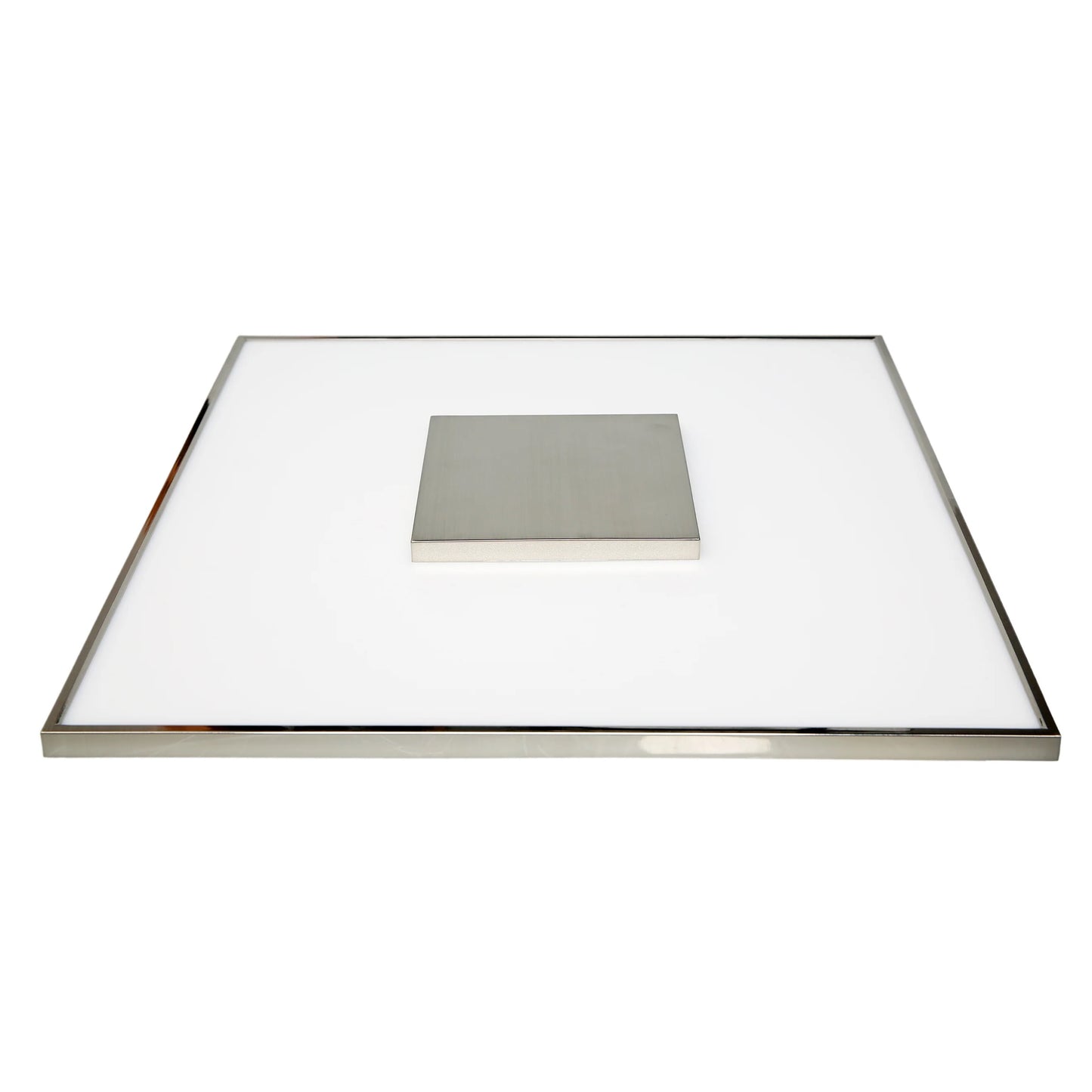 31.5W; 17" Flush Mount LED Fixture; Square Shape; Brushed Nickel Finish
