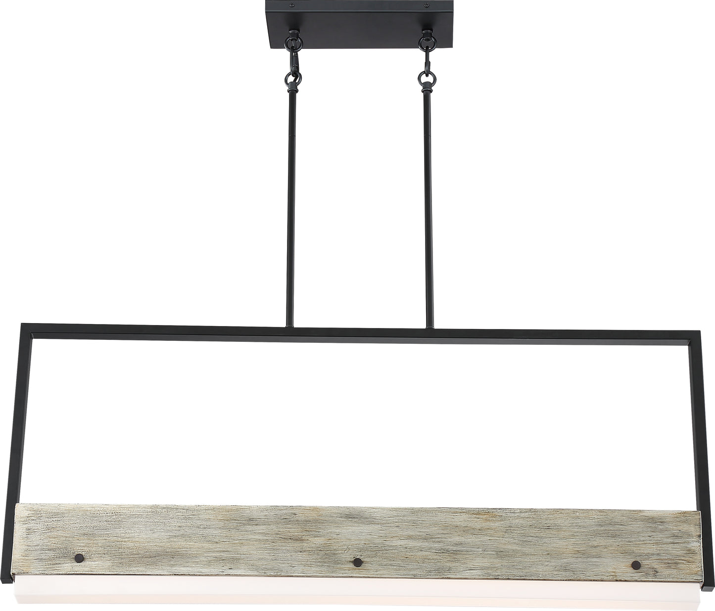 Alta - LED Island Pendant - Black with Gray Wood Finish