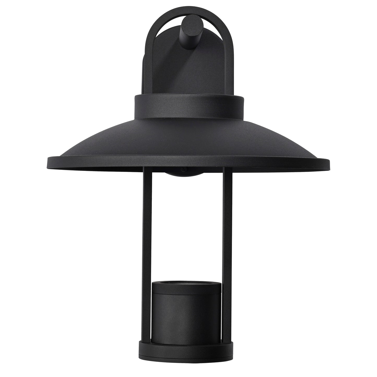 Harriman - Medium Wall Outdoor Lantern - Matte Black with Aluminum Shade
