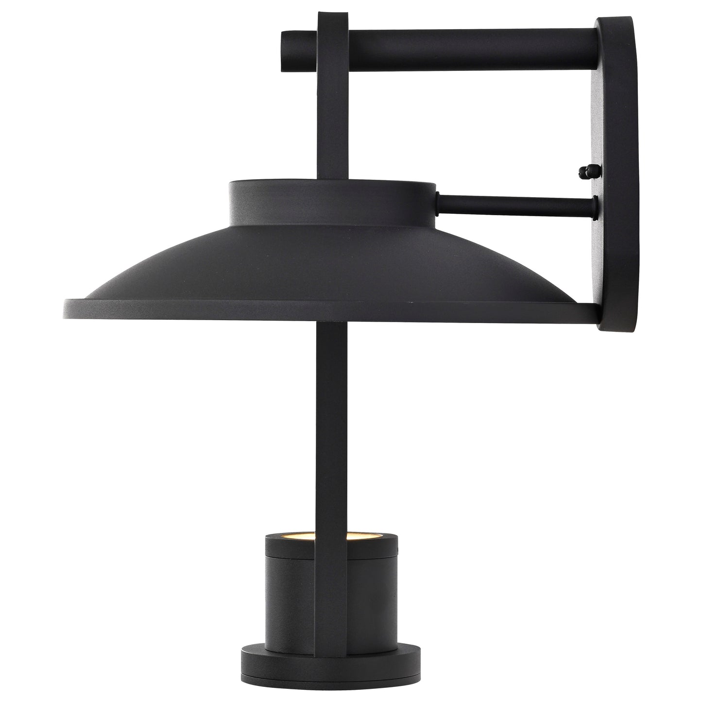 Harriman - Medium Wall Outdoor Lantern - Matte Black with Aluminum Shade