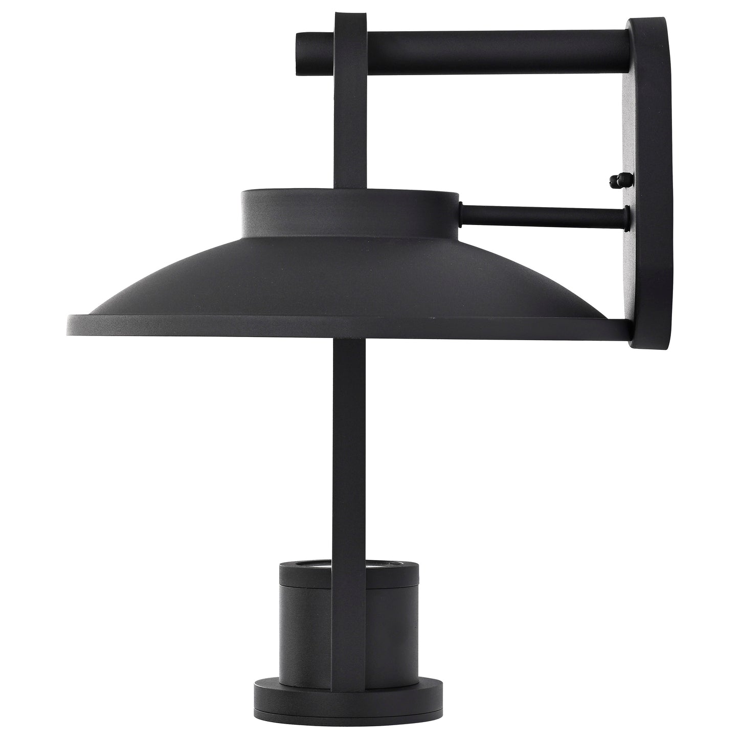 Harriman - Medium Wall Outdoor Lantern - Matte Black with Aluminum Shade