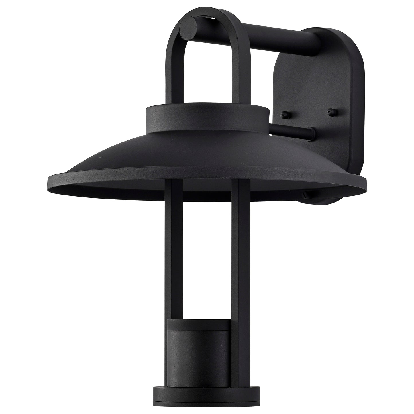 Harriman - Medium Wall Outdoor Lantern - Matte Black with Aluminum Shade
