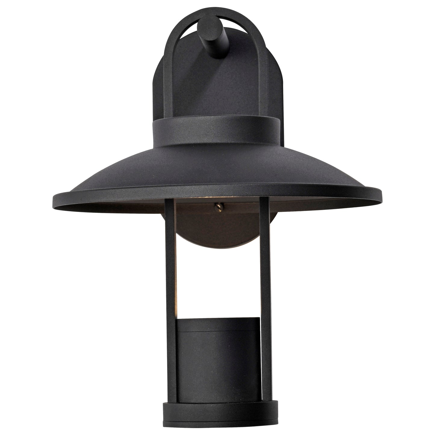 Harriman - Large Wall Outdoor Lantern - Matte Black with Aluminum Shade