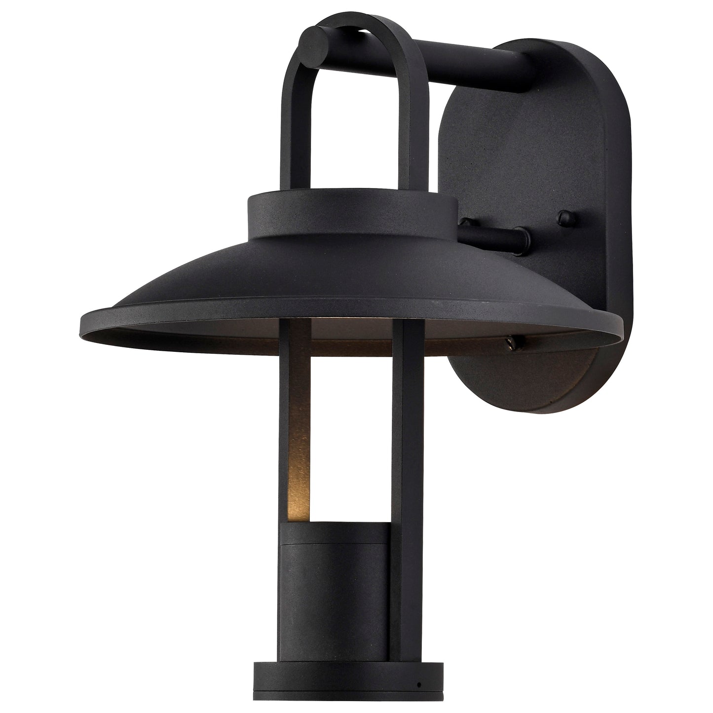 Harriman - Large Wall Outdoor Lantern - Matte Black with Aluminum Shade