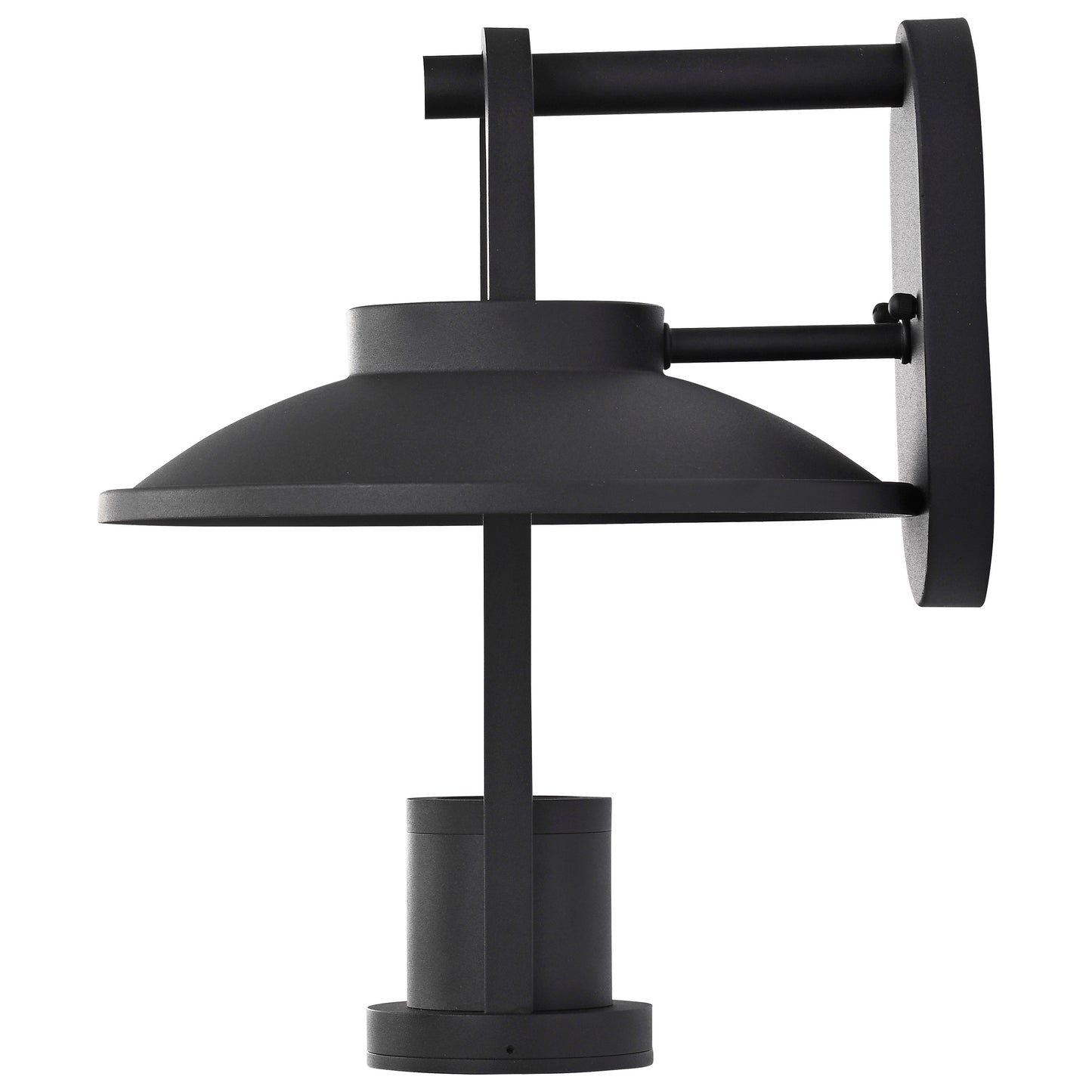 Harriman - Large Wall Outdoor Lantern - Matte Black with Aluminum Shade