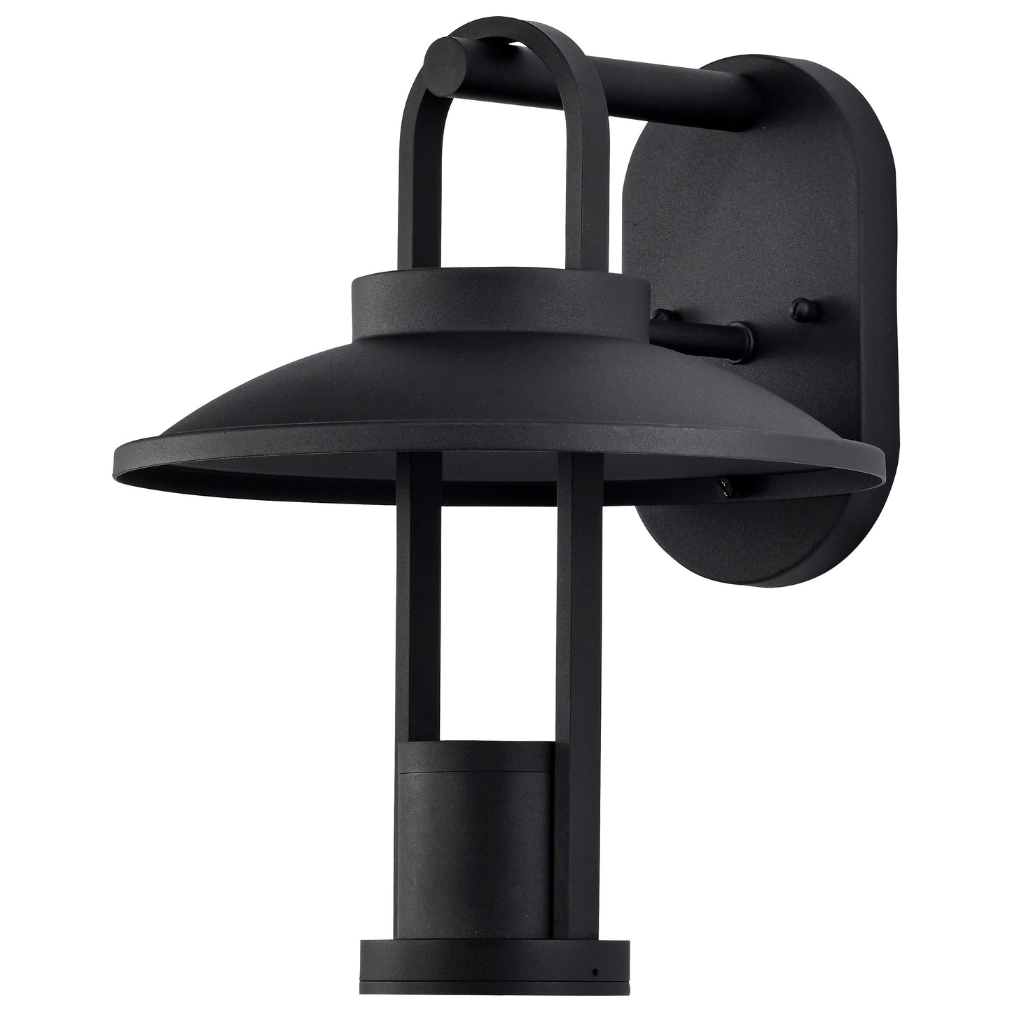 Harriman - Large Wall Outdoor Lantern - Matte Black with Aluminum Shade