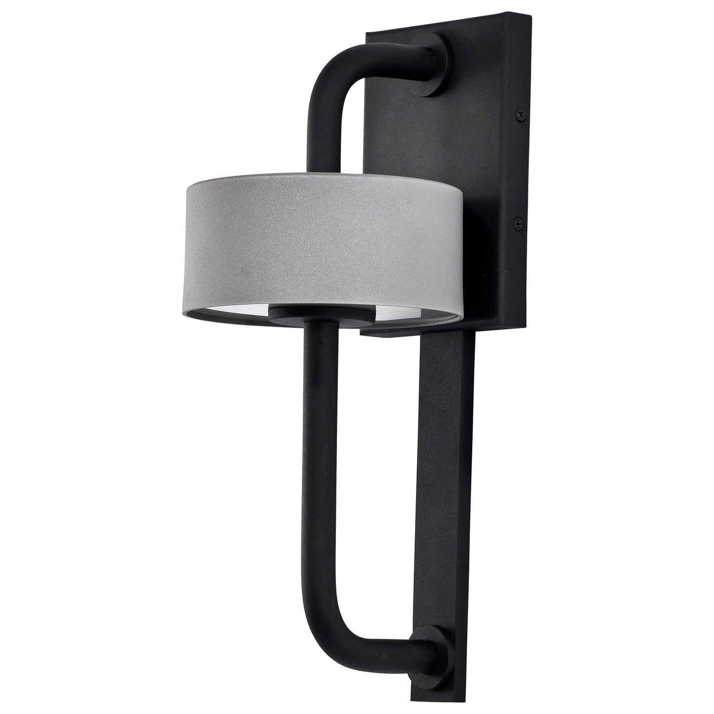 Overtop - 10W LED Medium Outdoor Wall Lantern with Matte Black & Silver