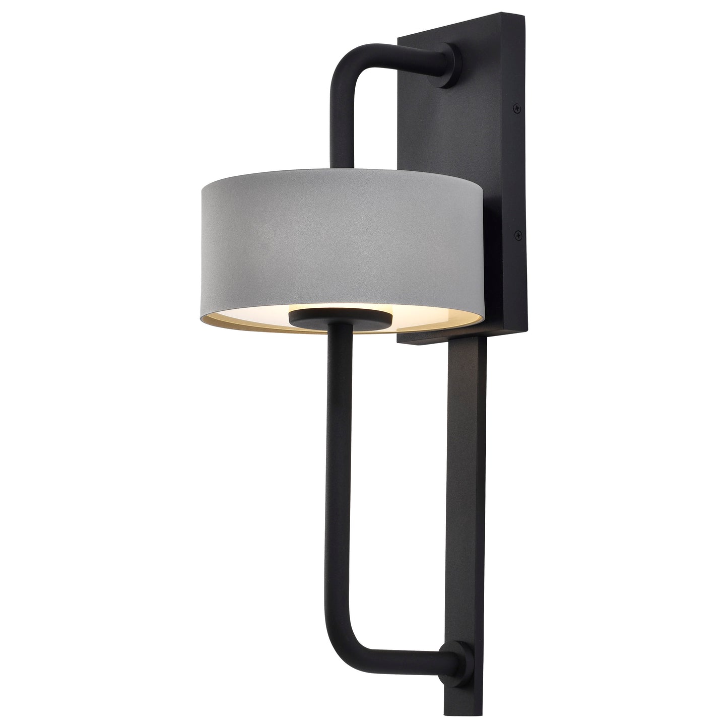 Overtop - 10W LED Large Outdoor Wall Lantern - Matte Black & Silver