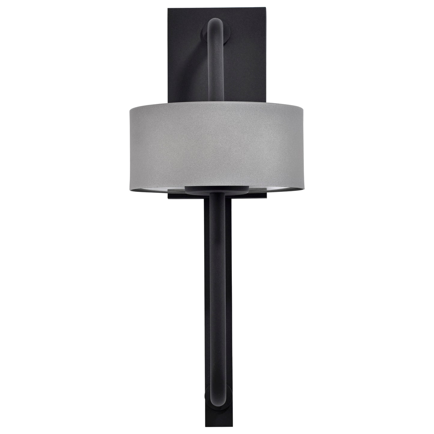 Overtop - 10W LED Large Outdoor Wall Lantern - Matte Black & Silver
