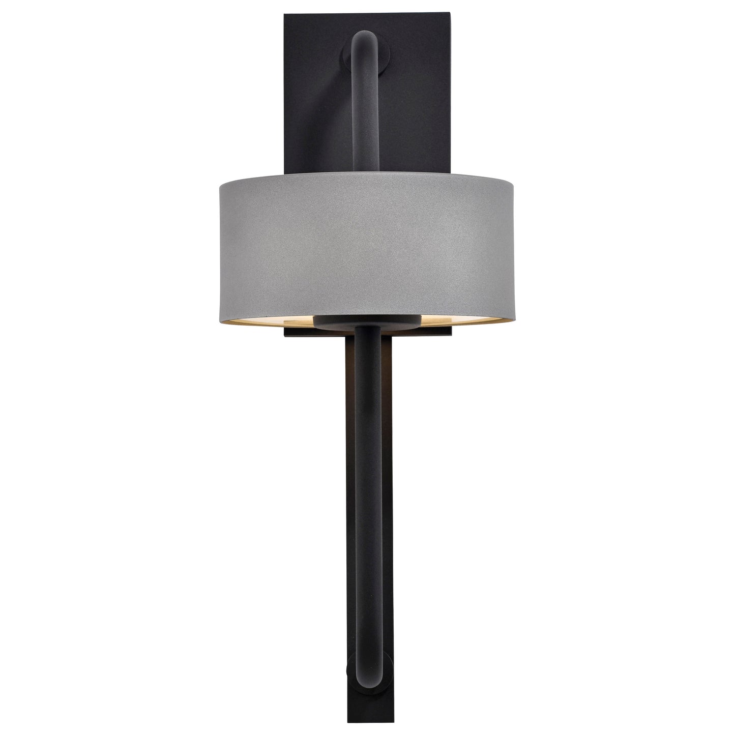 Overtop - 10W LED Large Outdoor Wall Lantern - Matte Black & Silver