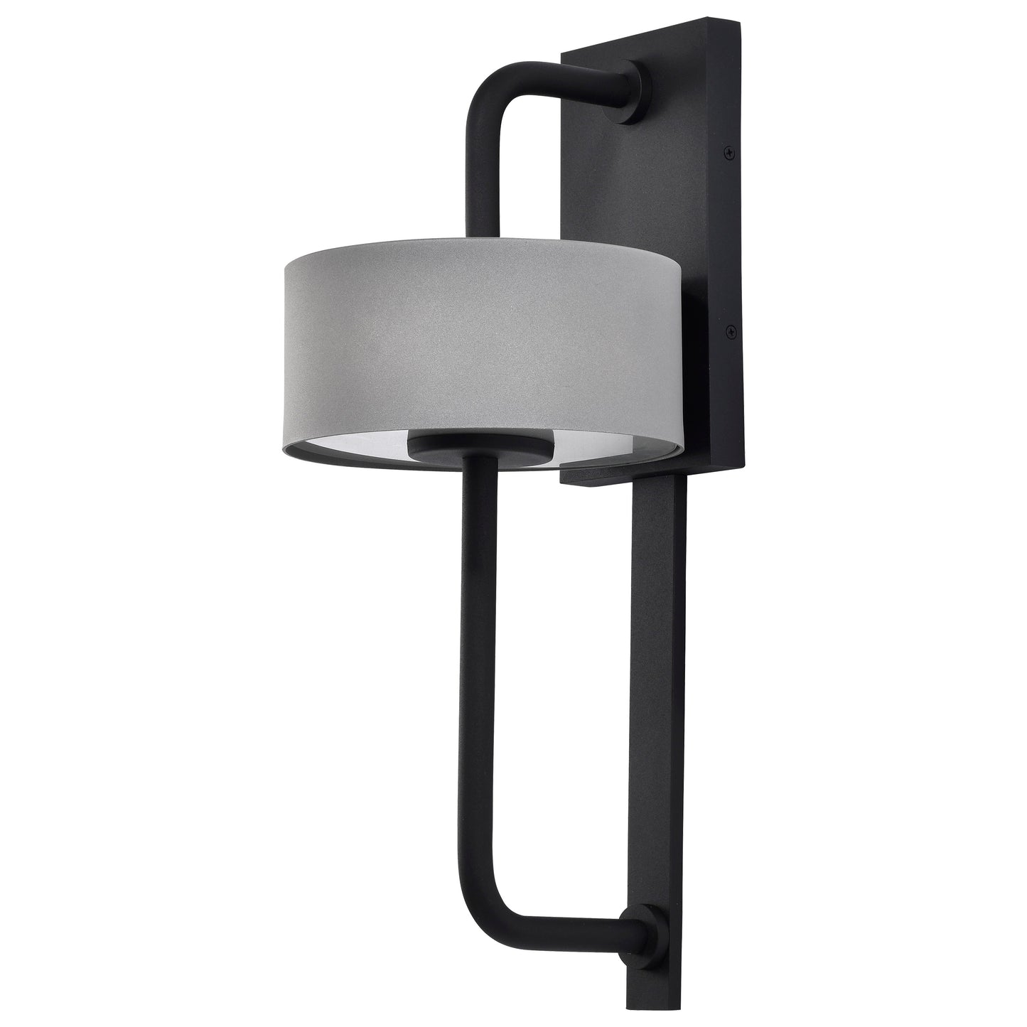 Overtop - 10W LED Large Outdoor Wall Lantern - Matte Black & Silver
