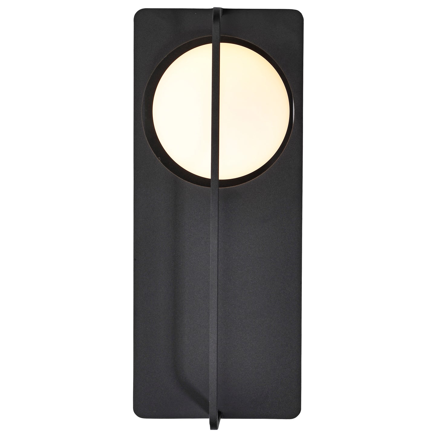 Portal - 6W LED Medium Outdoor Wall Lantern with White Opal Glass - Matte Black Finish