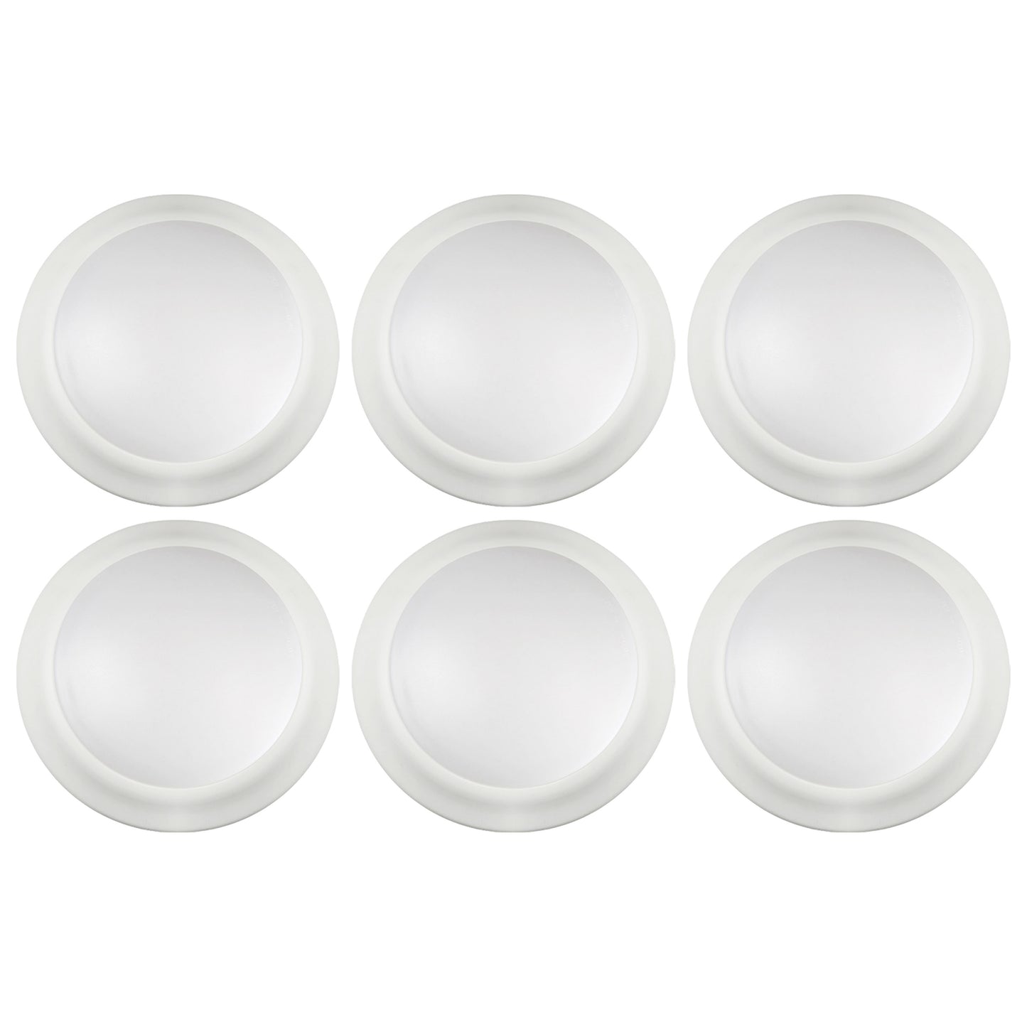 7" LED Disk Light; 5000K; 6 Unit Contractor Pack; White Finish