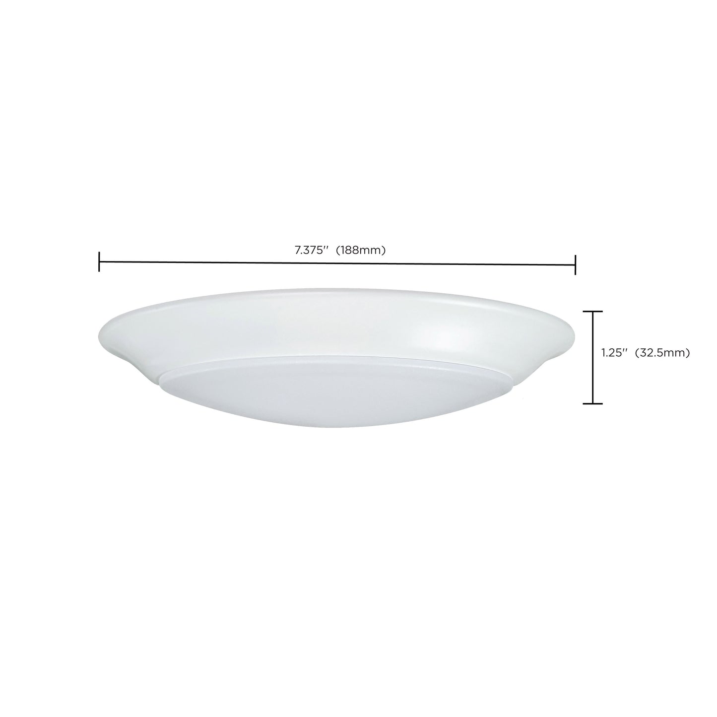 7" LED Disk Light; 5000K; 6 Unit Contractor Pack; White Finish