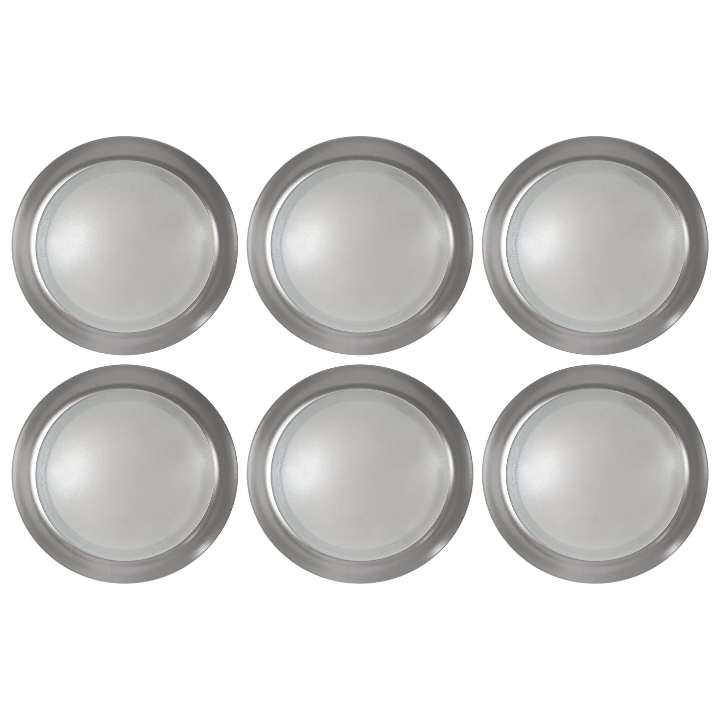7" LED Disk Light; 5000K; 6 Unit Contractor Pack; Brushed Nickel Finish