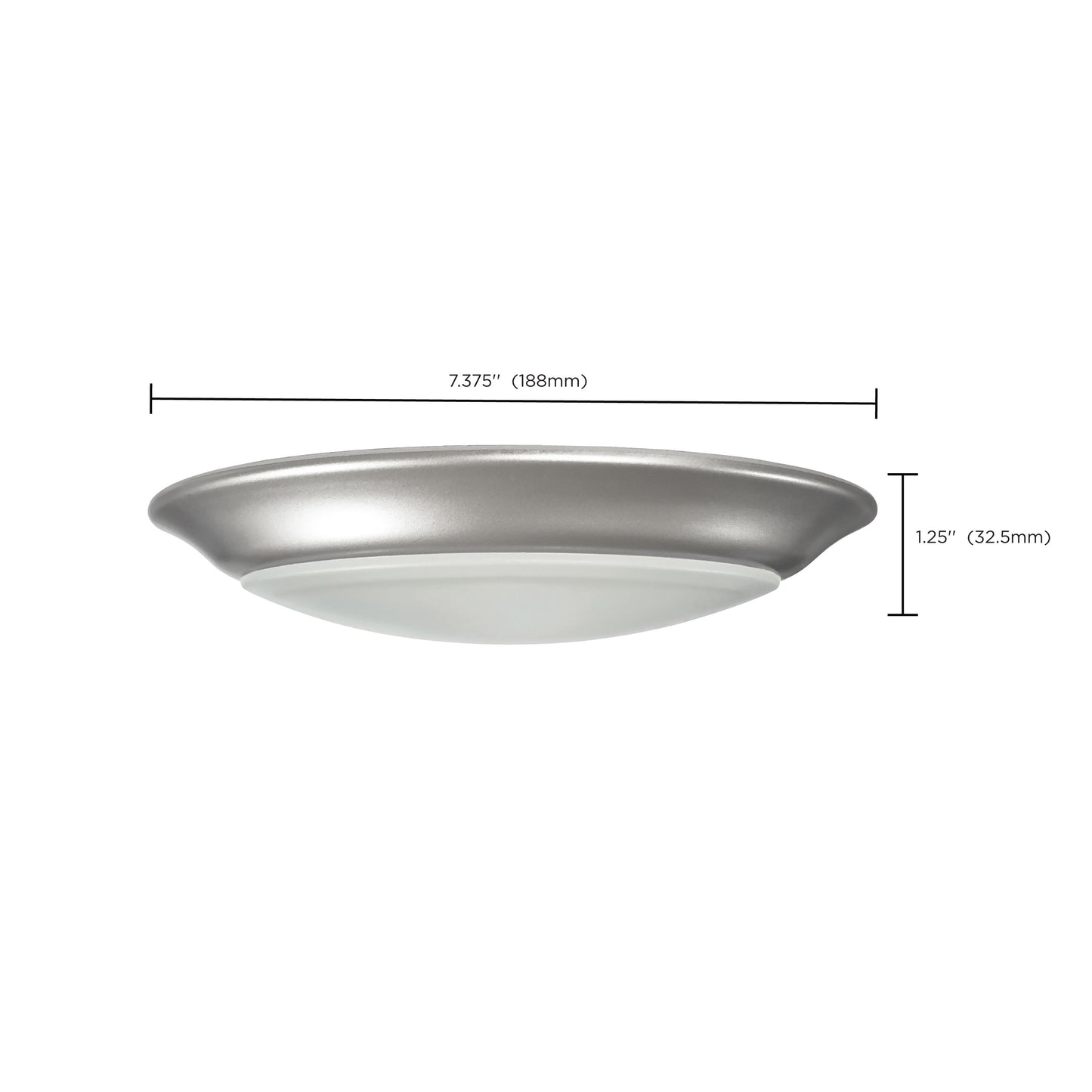 7" LED Disk Light; 5000K; 6 Unit Contractor Pack; Brushed Nickel Finish