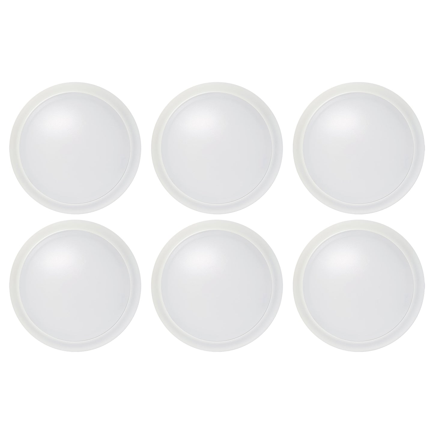 10" LED Disk Light; 5000K; 6 Unit Contractor Pack; White Finish