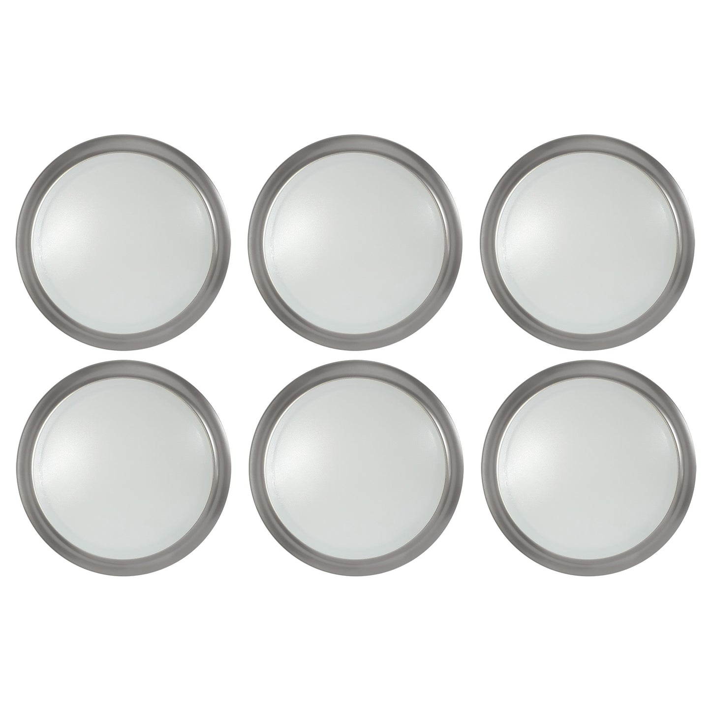 10" LED Disk Light; 5000K; 6 Unit Contractor Pack; Brushed Nickel Finish