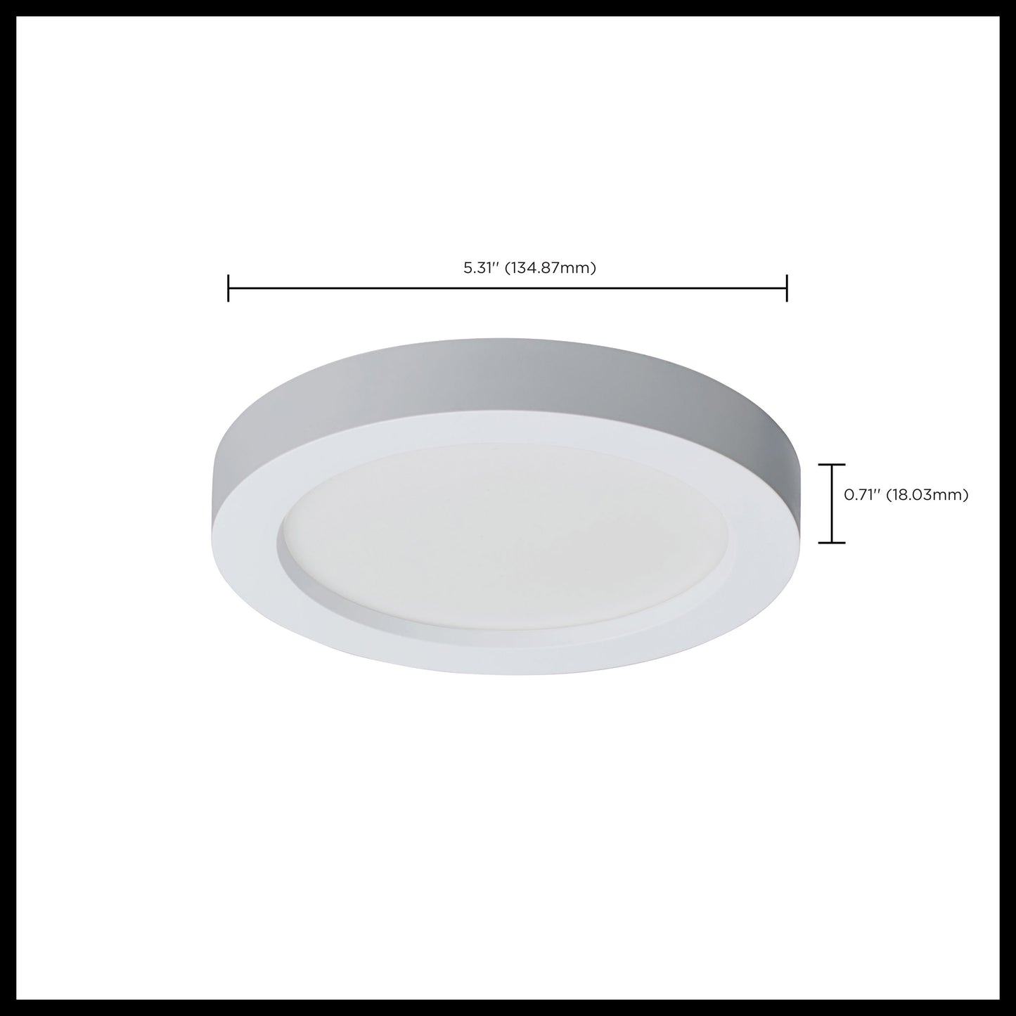 5" LED Flush Mount Fixture; Surface Mount; Round; 11W; 3000K; White Finish; 12pk