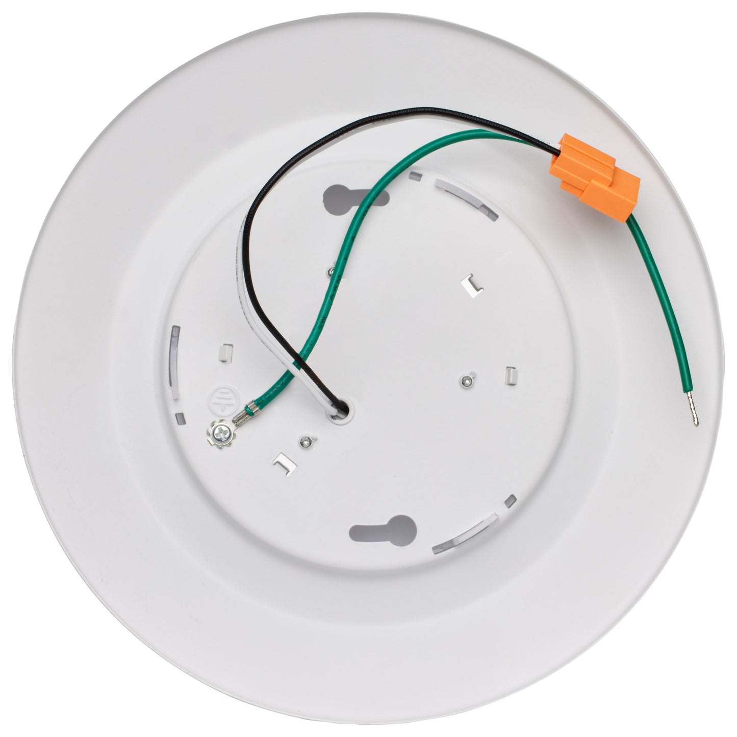 7.5" LED Flush Mount Fixture; Disk Light; Round; 13W; 3000K; White Finish; 12pk