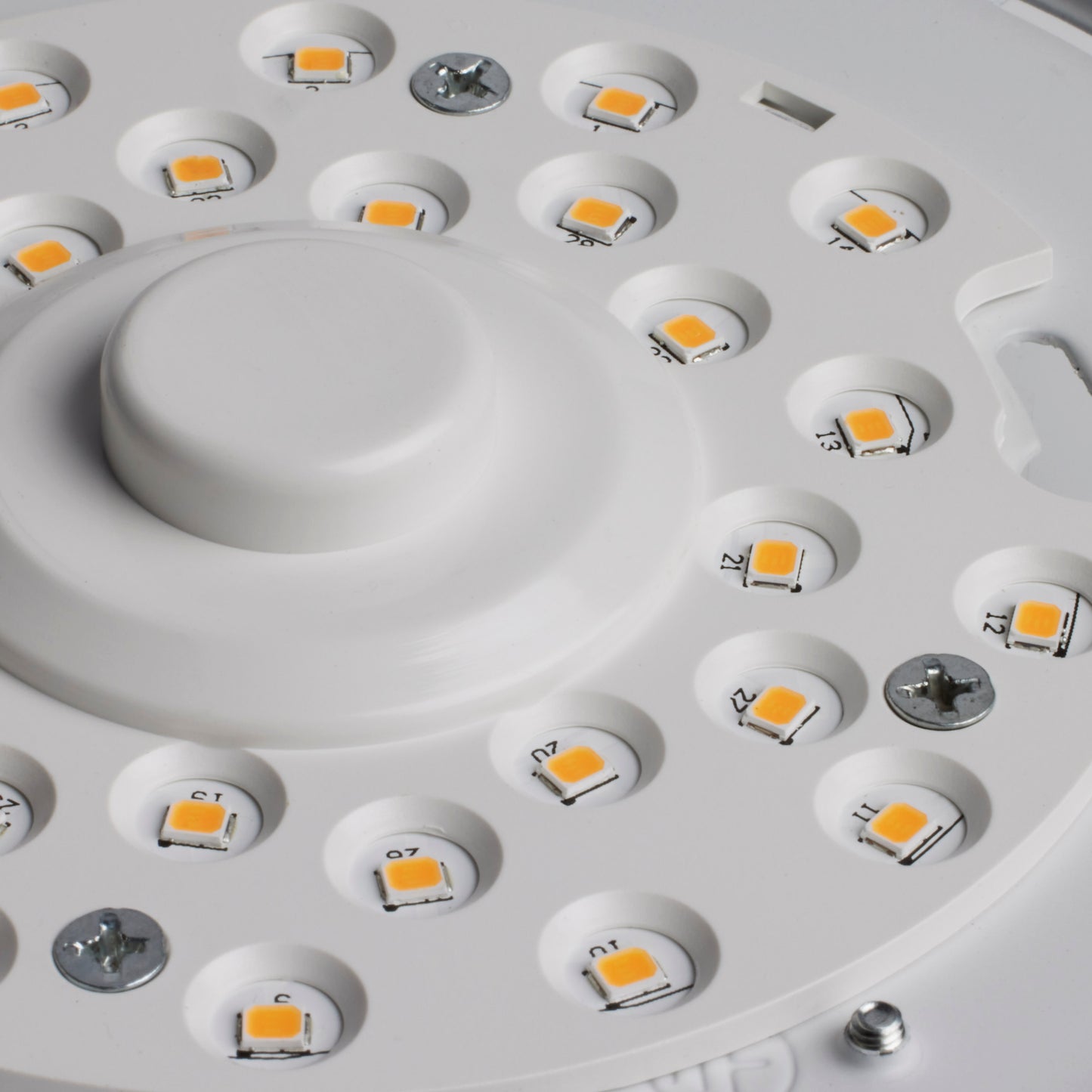 9" LED Flush Mount Fixture; Disk Light; Round; 17W; 3000K; White Finish; 12pk