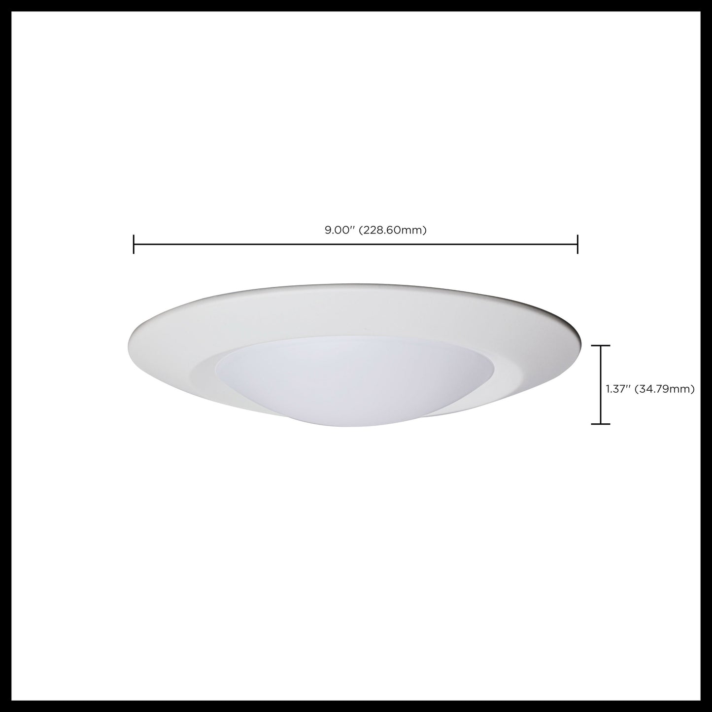 9" LED Flush Mount Fixture; Disk Light; Round; 17W; 3000K; White Finish; 12pk