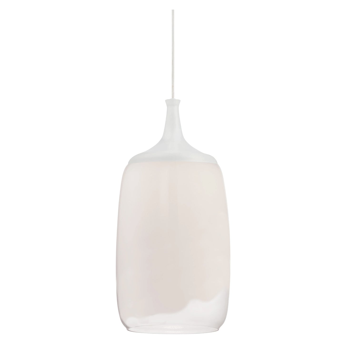 Horizon - LED Glass Pendant with White To Clear Glass - White Finish