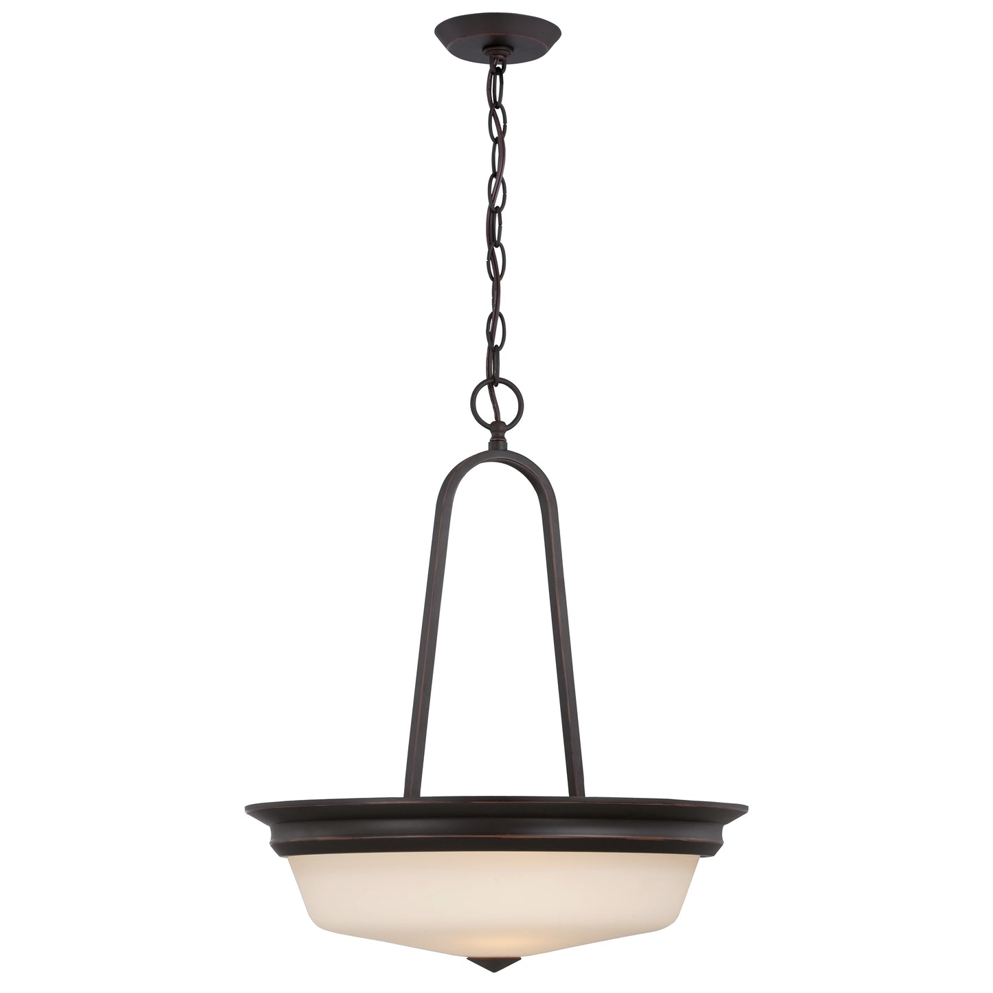Calvin - 3 Light Pendant with Satin White Glass - LED Omni Included
