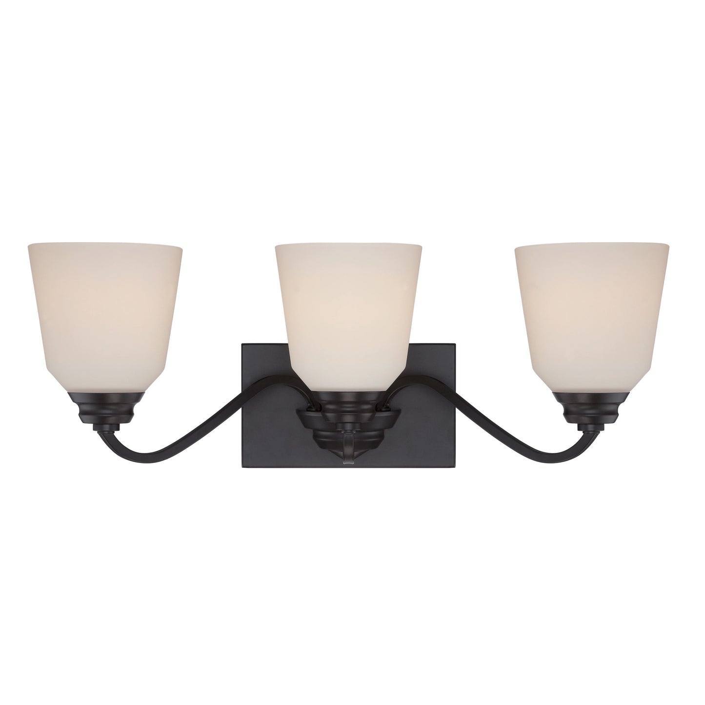 Calvin - 3 Light Vanity Fixture with Satin White Glass - LED Omni Included
