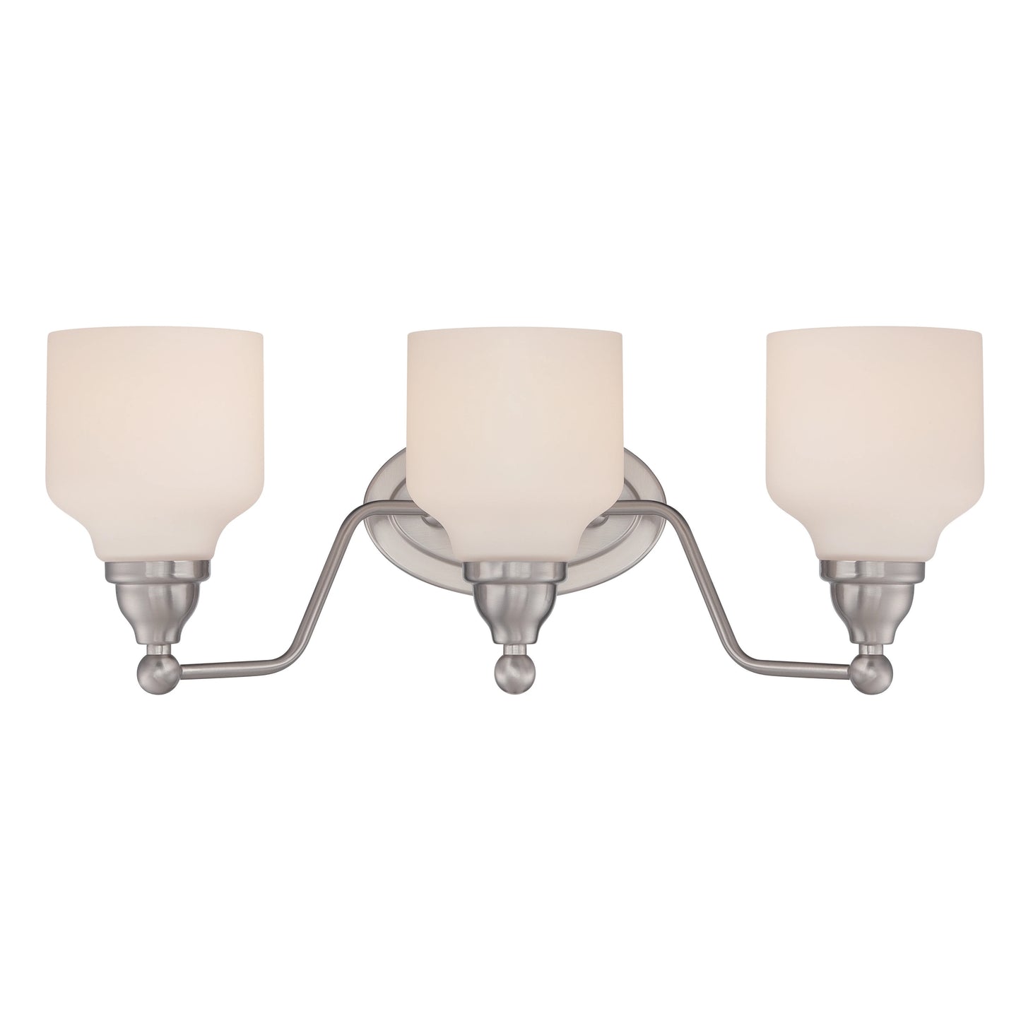 Kirk - 3 Light Vanity Fixture with Satin White Glass - LED Omni Included