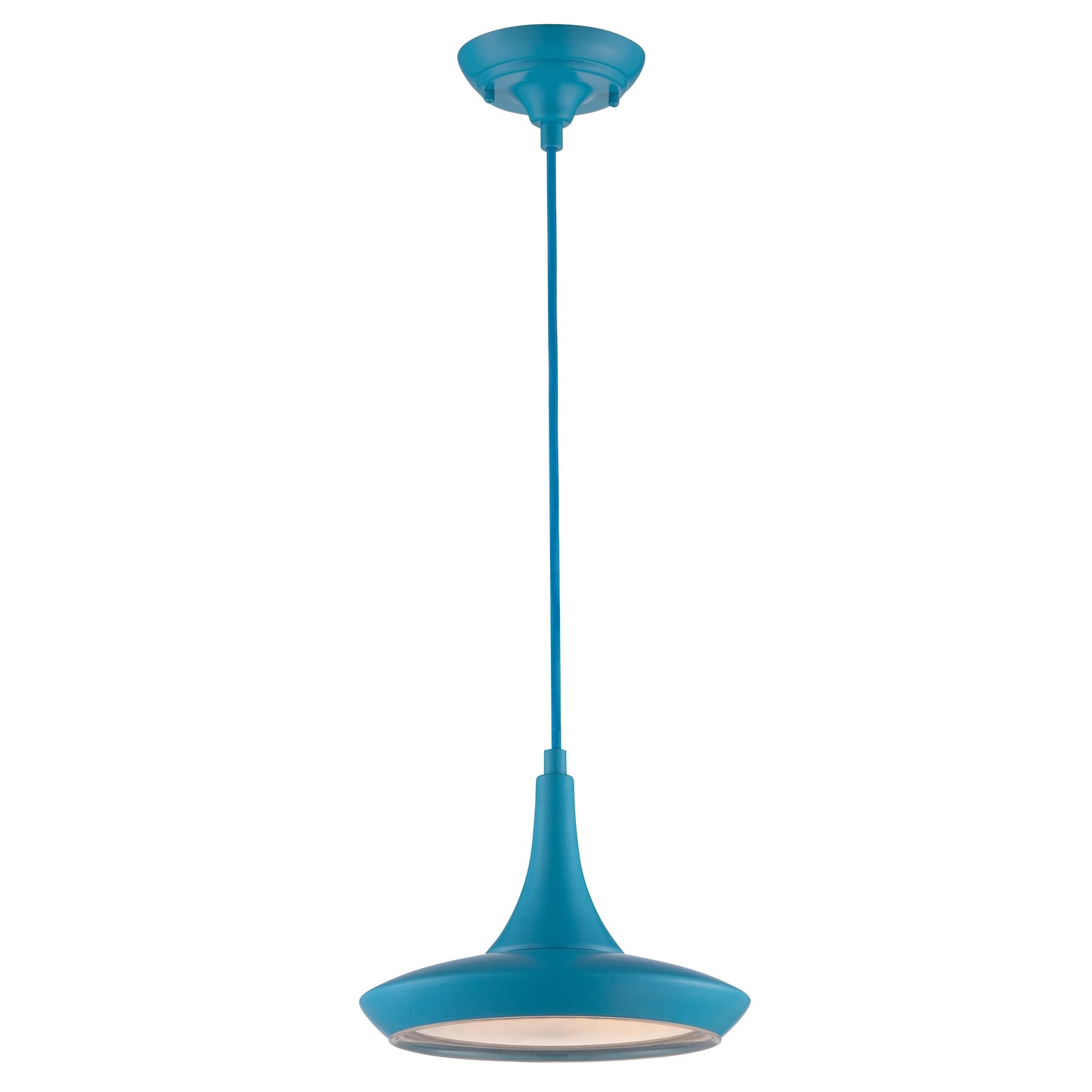 Fantom - LED Pendant with Rayon Cord - Blue Finish