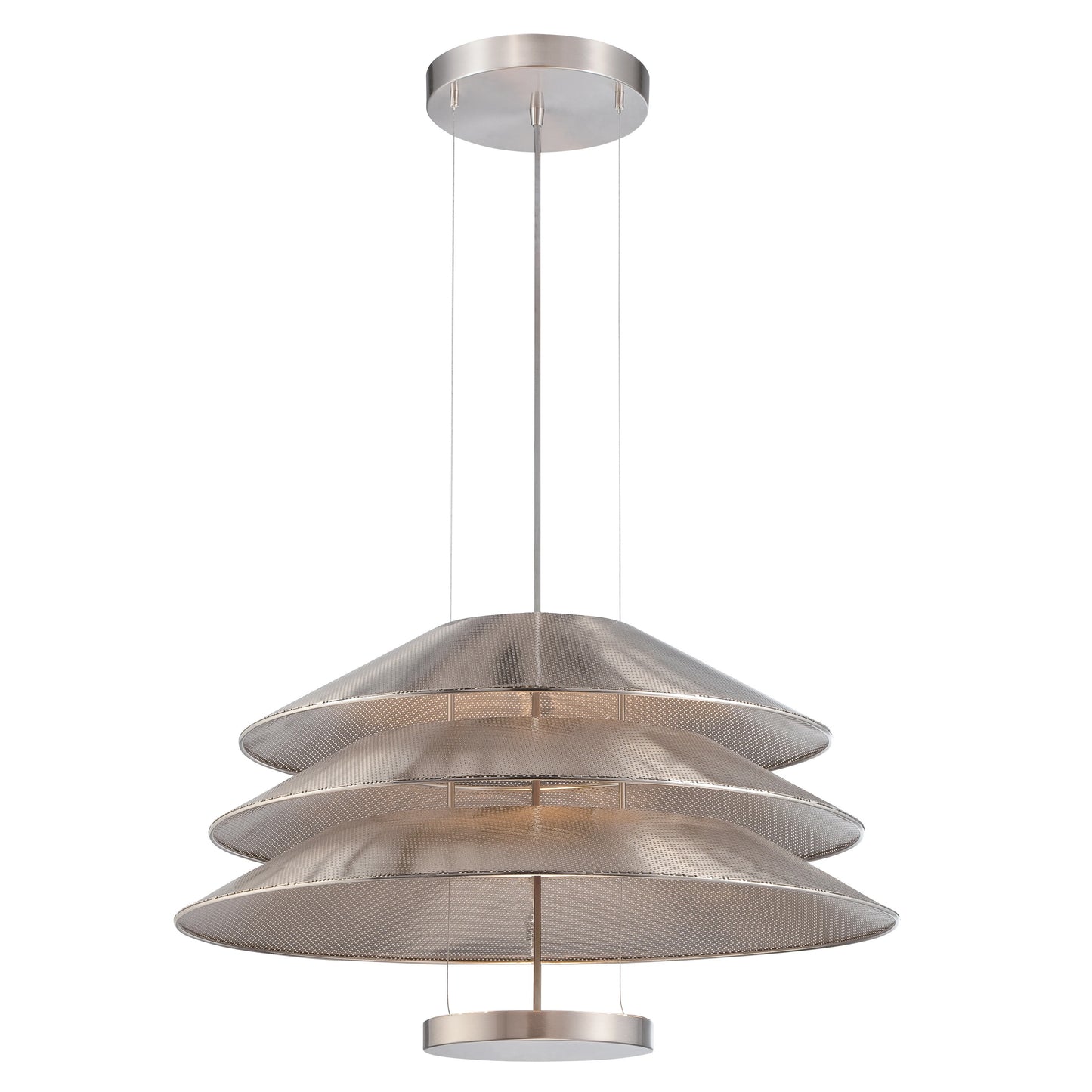 Evol - LED Pendant Fixture in Satin Stell