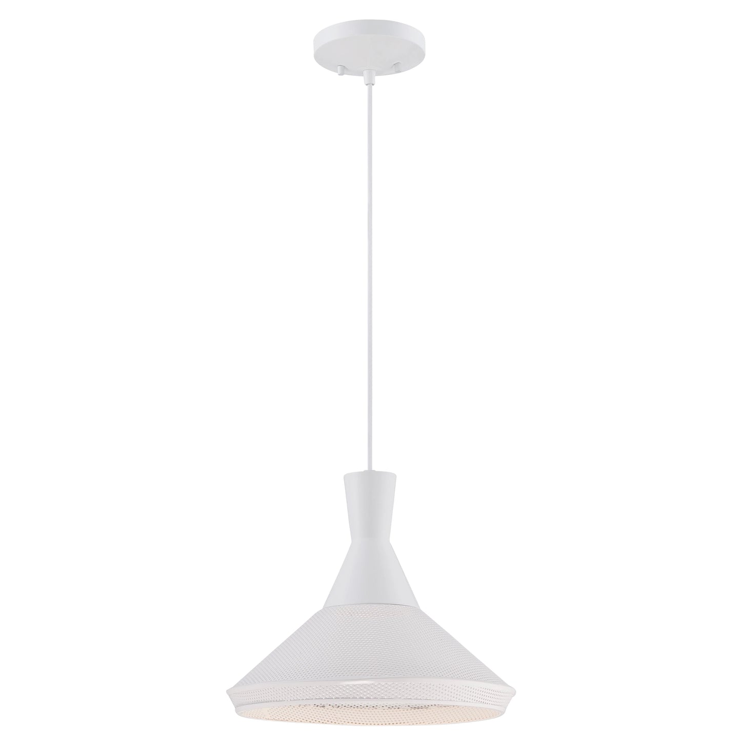 Luger - 1 Light Perforated Metal Shade Pendant with 14w LED PAR Lamp Included