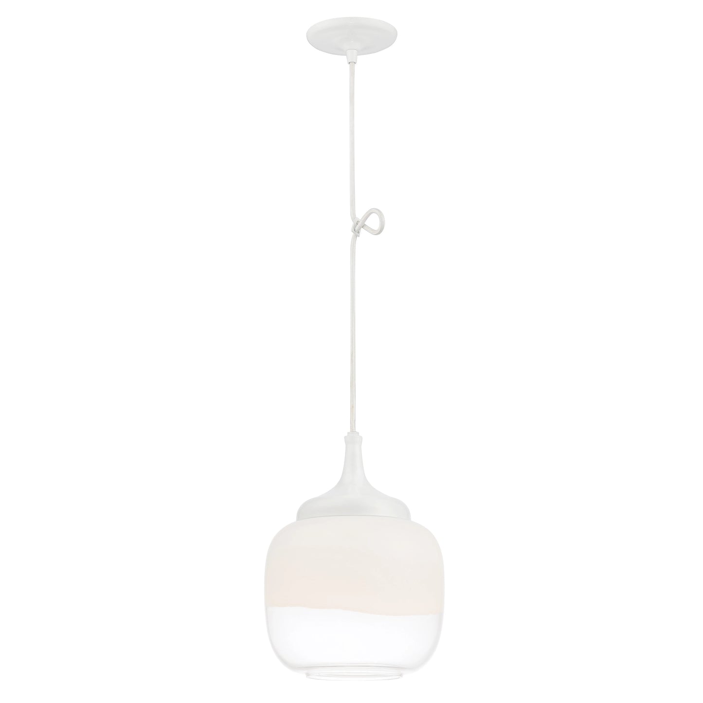Stellar - LED MiniPendant with White to Clear Glass