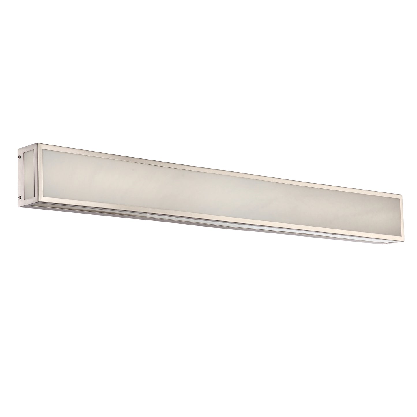 Crate - 36" LED Vanity with Gray Marbleized Acrylic Panels - Brushed Nickel Finish