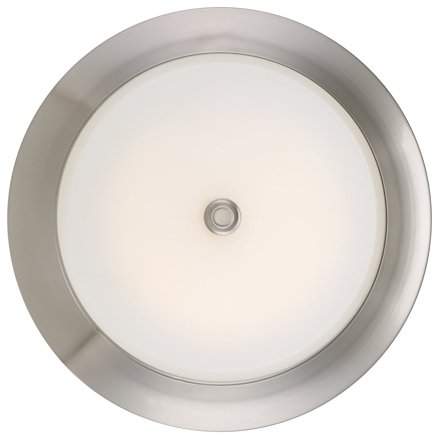 LED 20W - Flush with Frosted Glass - Brushed Nickel Finish- 120-277V - 120-277V