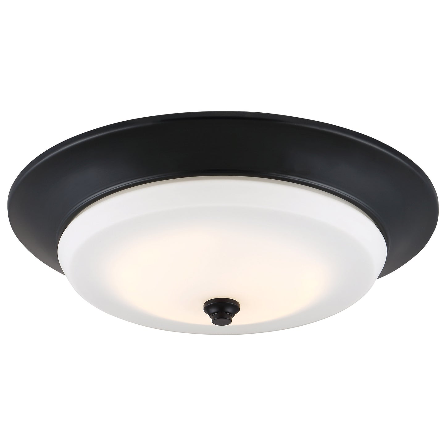 LED 20W - Small Flush with Frosted Glass - Aged Bronze Finish- 120-277V - 120-277V